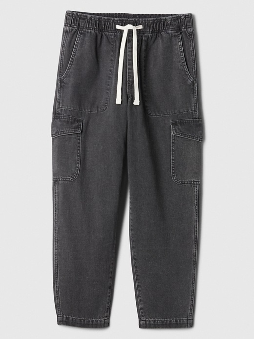 GAP Mid Rise Easy Cargo Pants in distressed black size Small